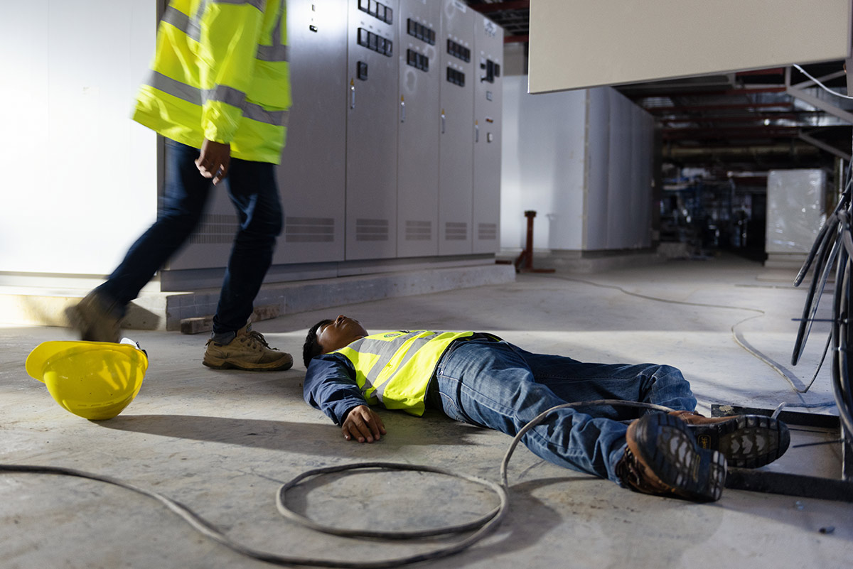 shocked worker